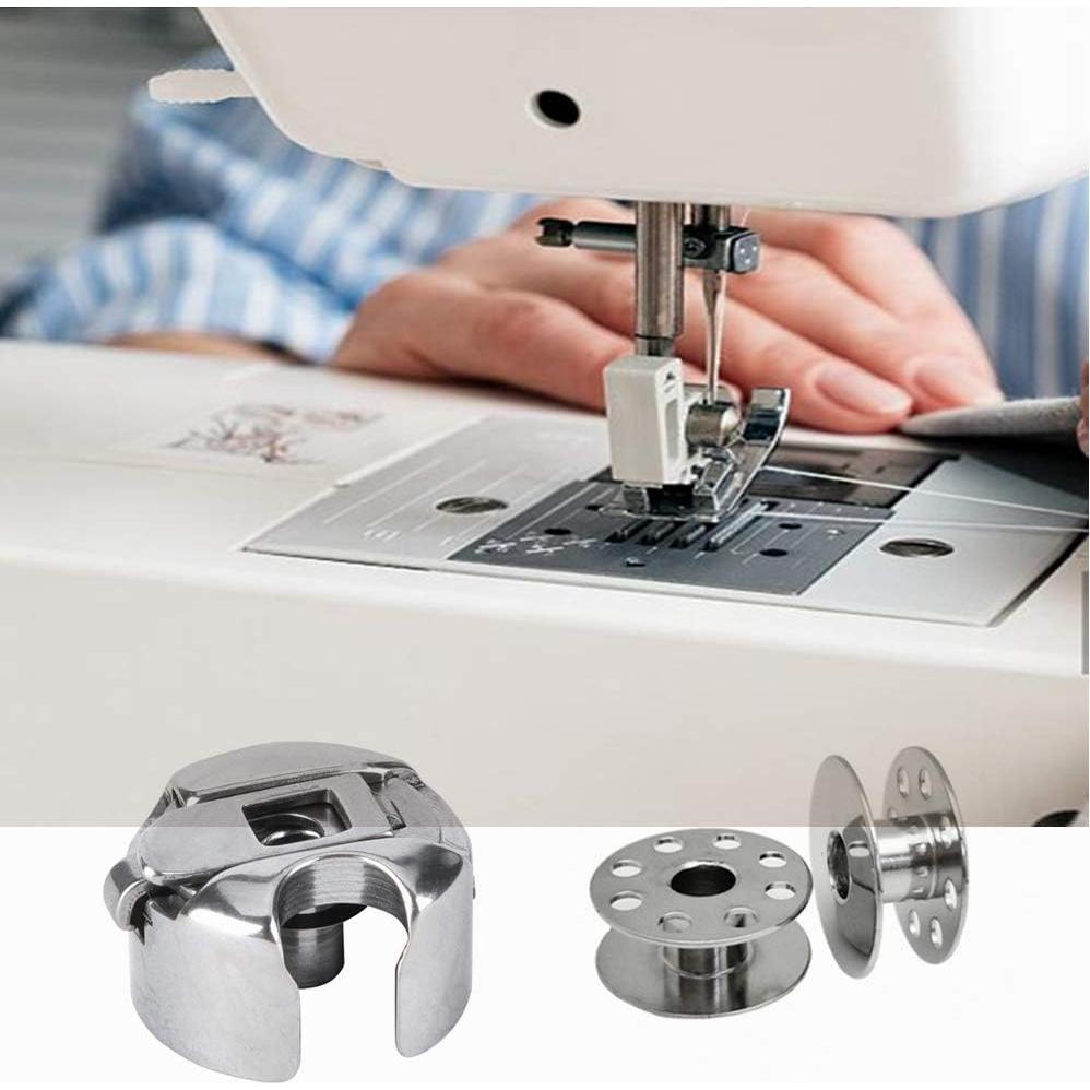 Kit 31 Piezas Bobinas y Pies de Prensatelas para Coser Singer, Juki, Consew