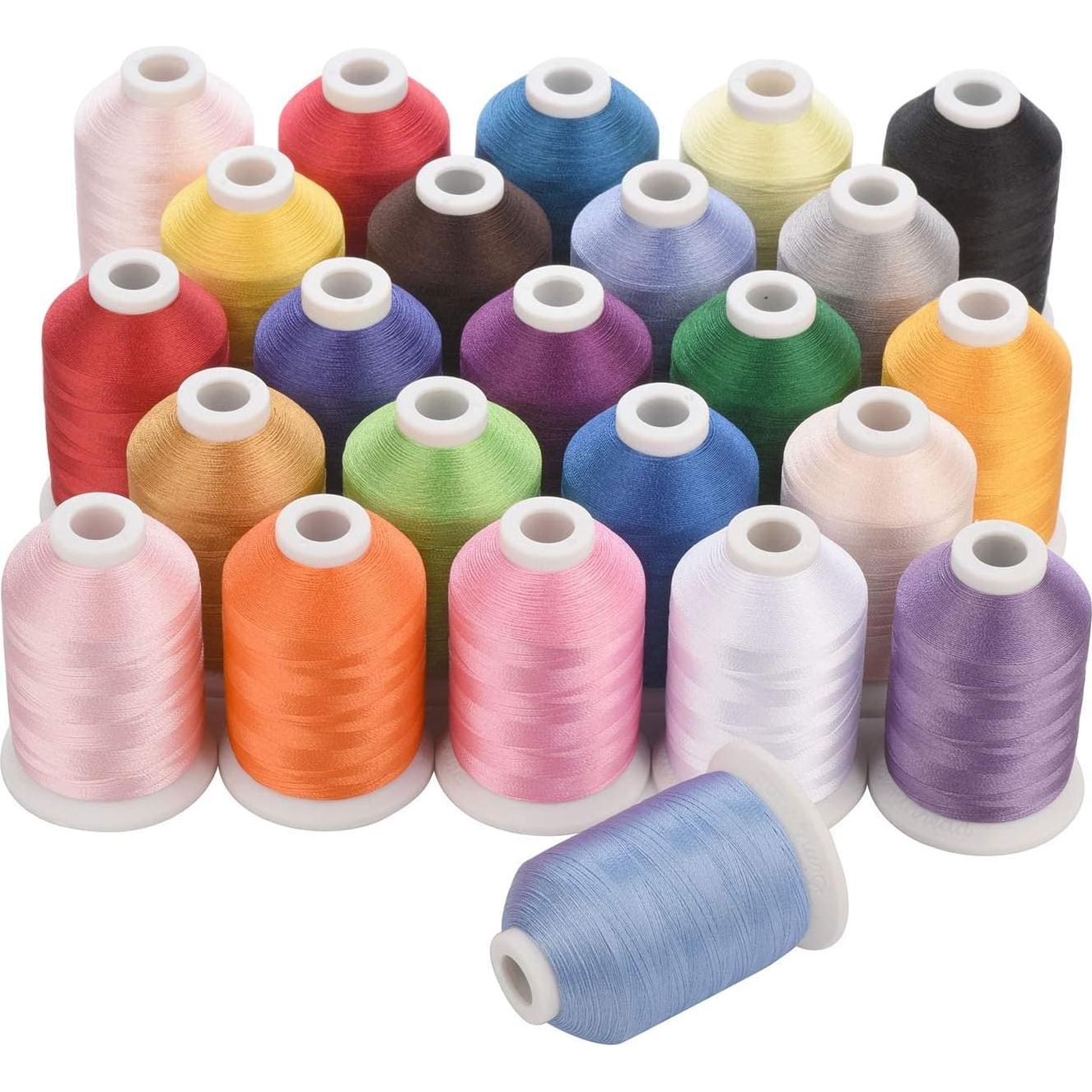 Hilo de Poliester Simthread 40wt 1100 Yardas 24 Colores Bordado