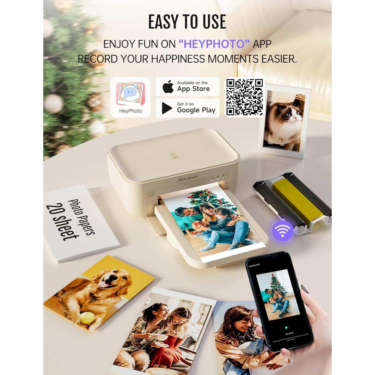 Impresora de Fotos Portátil iDPRT CP4100 Wi-Fi 20 Hojas