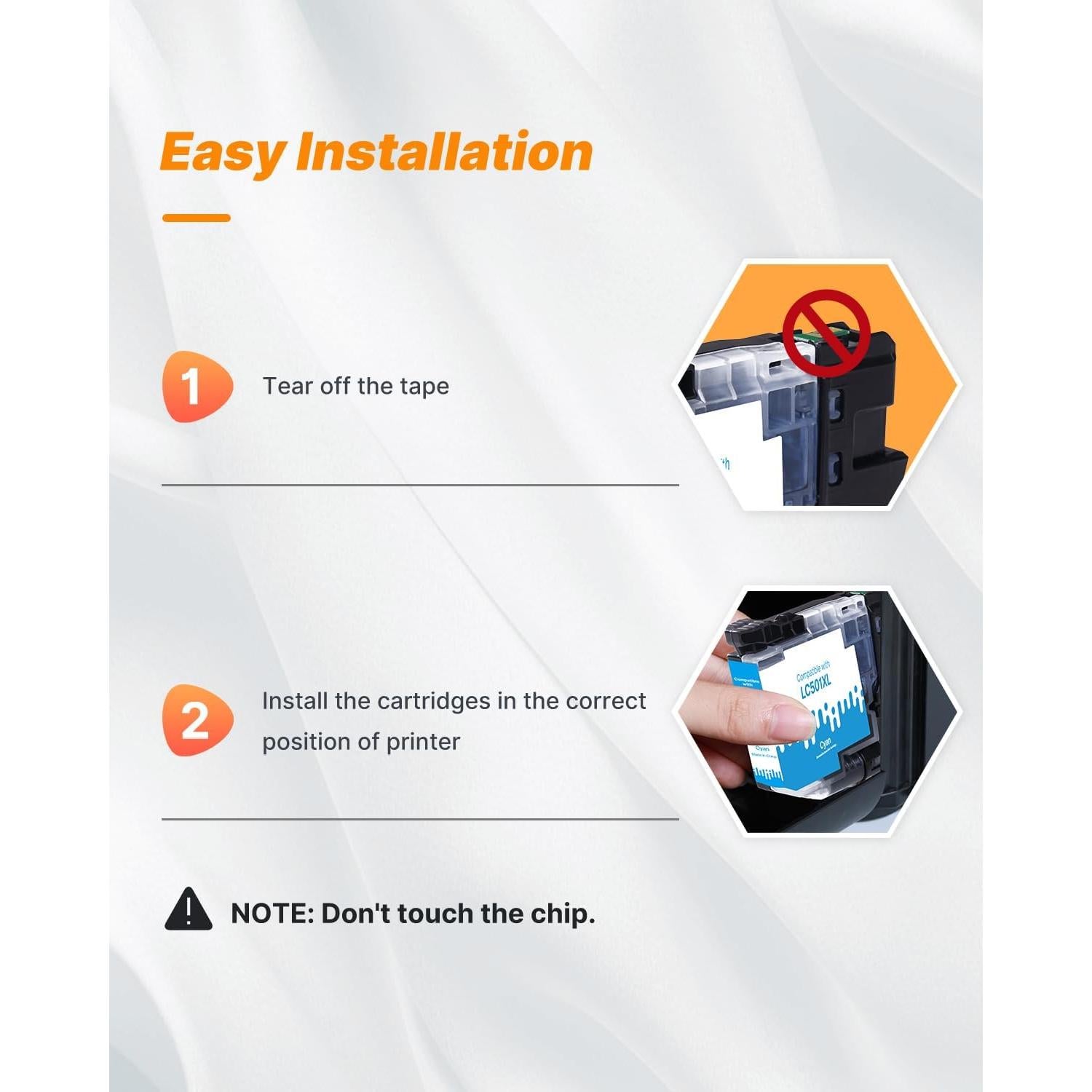 Cartuchos de tinta Brother LC501 XL compatibles 4 Pack Negro Cian Magenta Amarillo