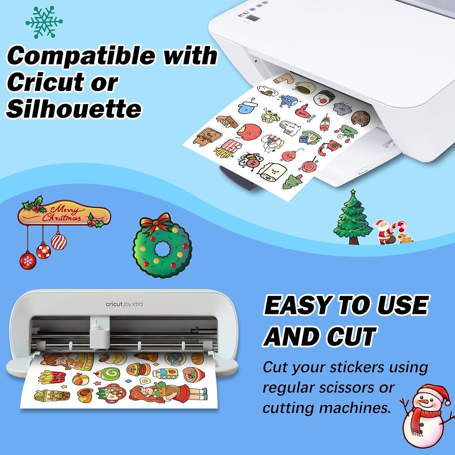 Papel Adhesivo Vinilo Imprimible Aevdor 35 Hojas 21.6x27.9 cm