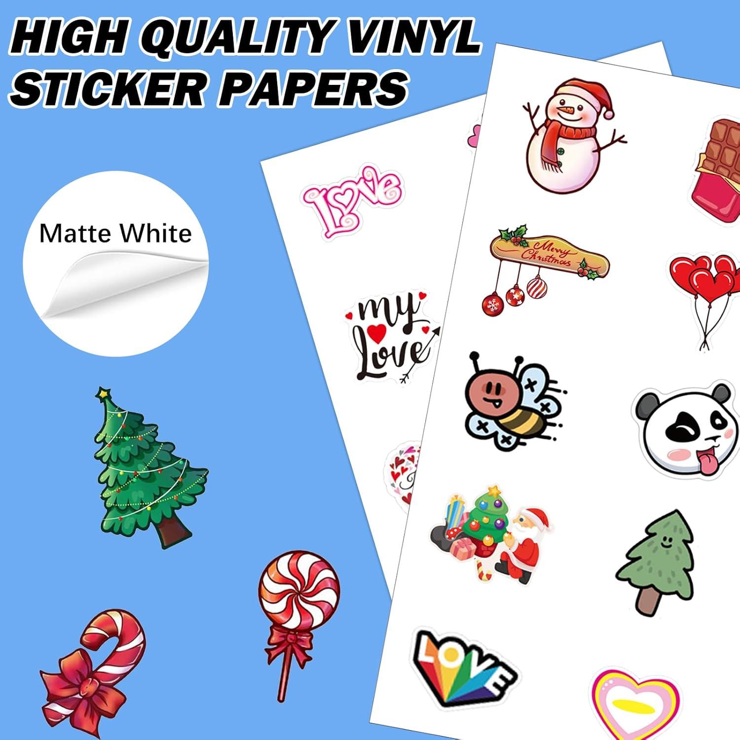 Papel Adhesivo Vinilo Imprimible Aevdor 35 Hojas 21.6x27.9 cm