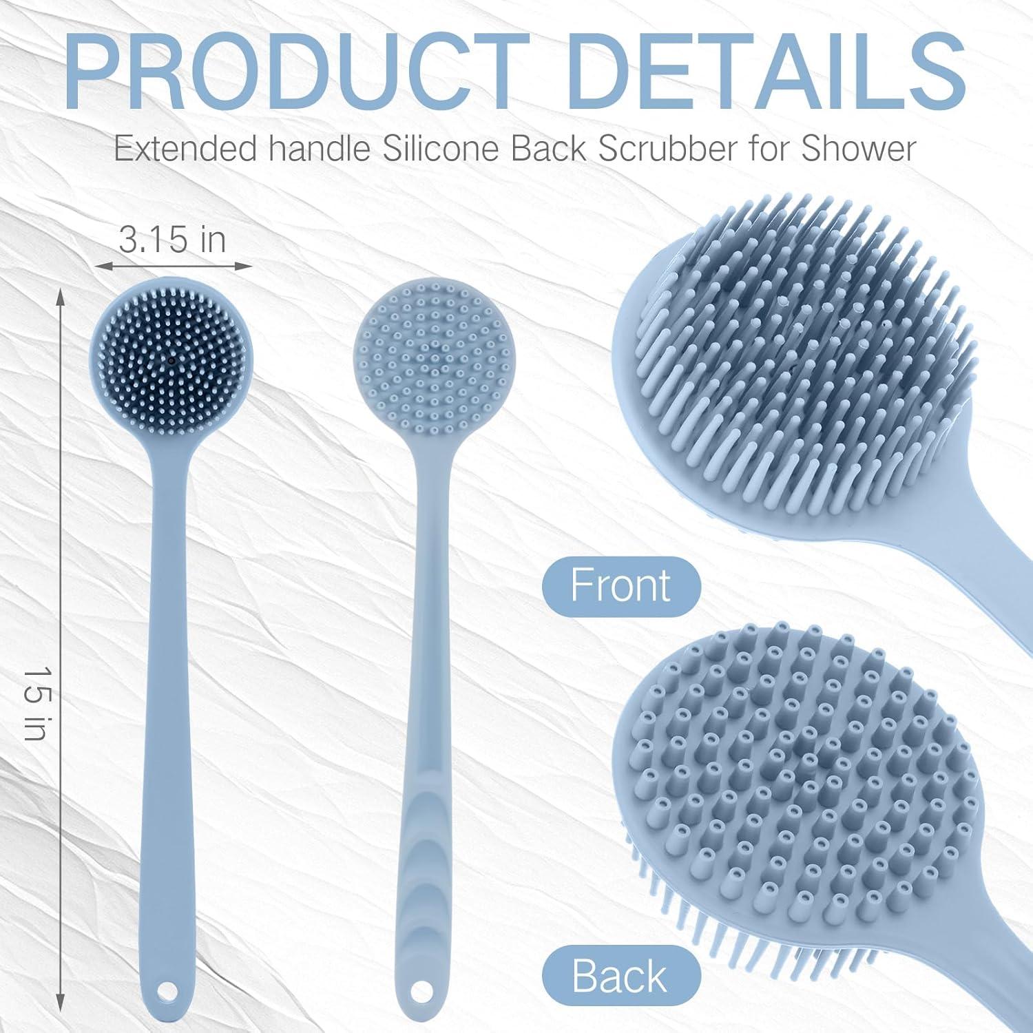 Cepillo de Espalda de Silicona Sunnyray 38.1 cm Antideslizante