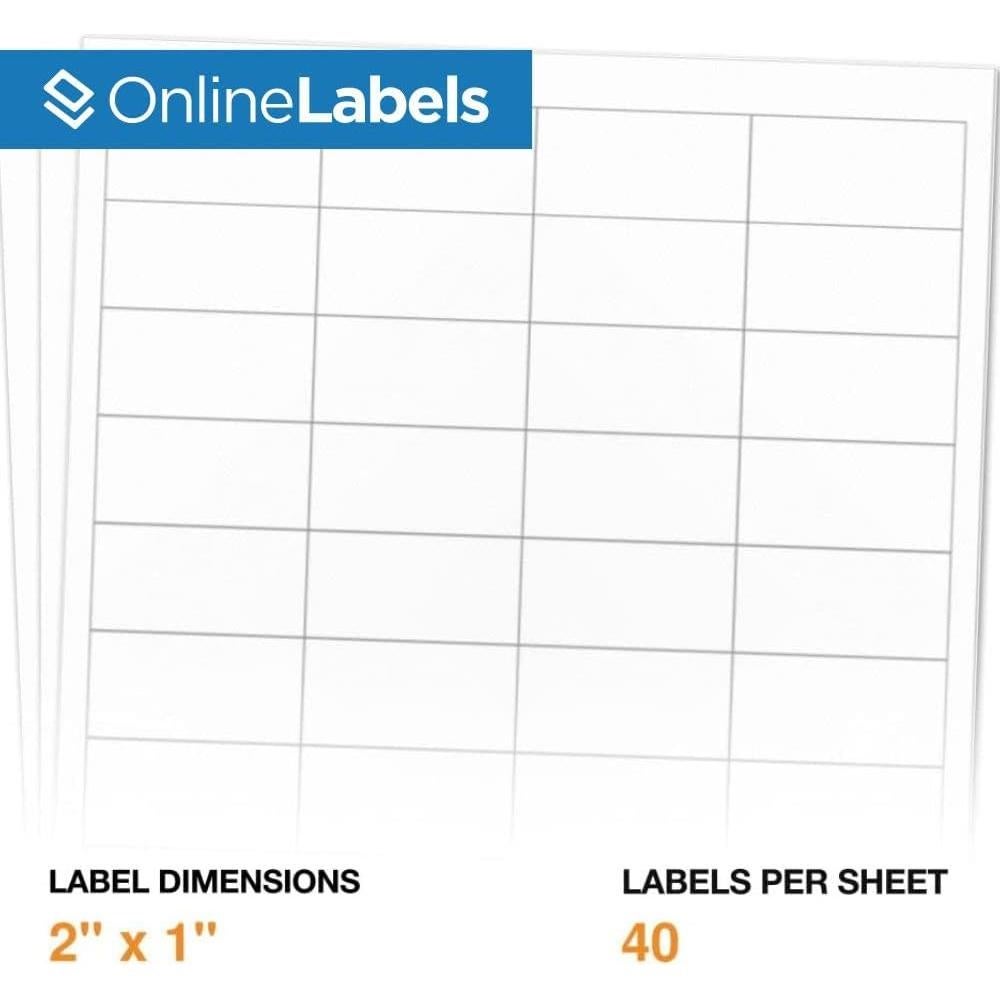 Etiquetas de Código de Barras Rectangulares 2x1 cm - 1000 Hojas