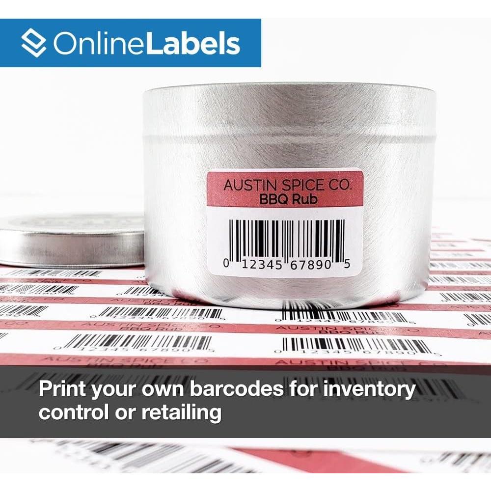 Etiquetas de Código de Barras Rectangulares 2x1 cm - 1000 Hojas