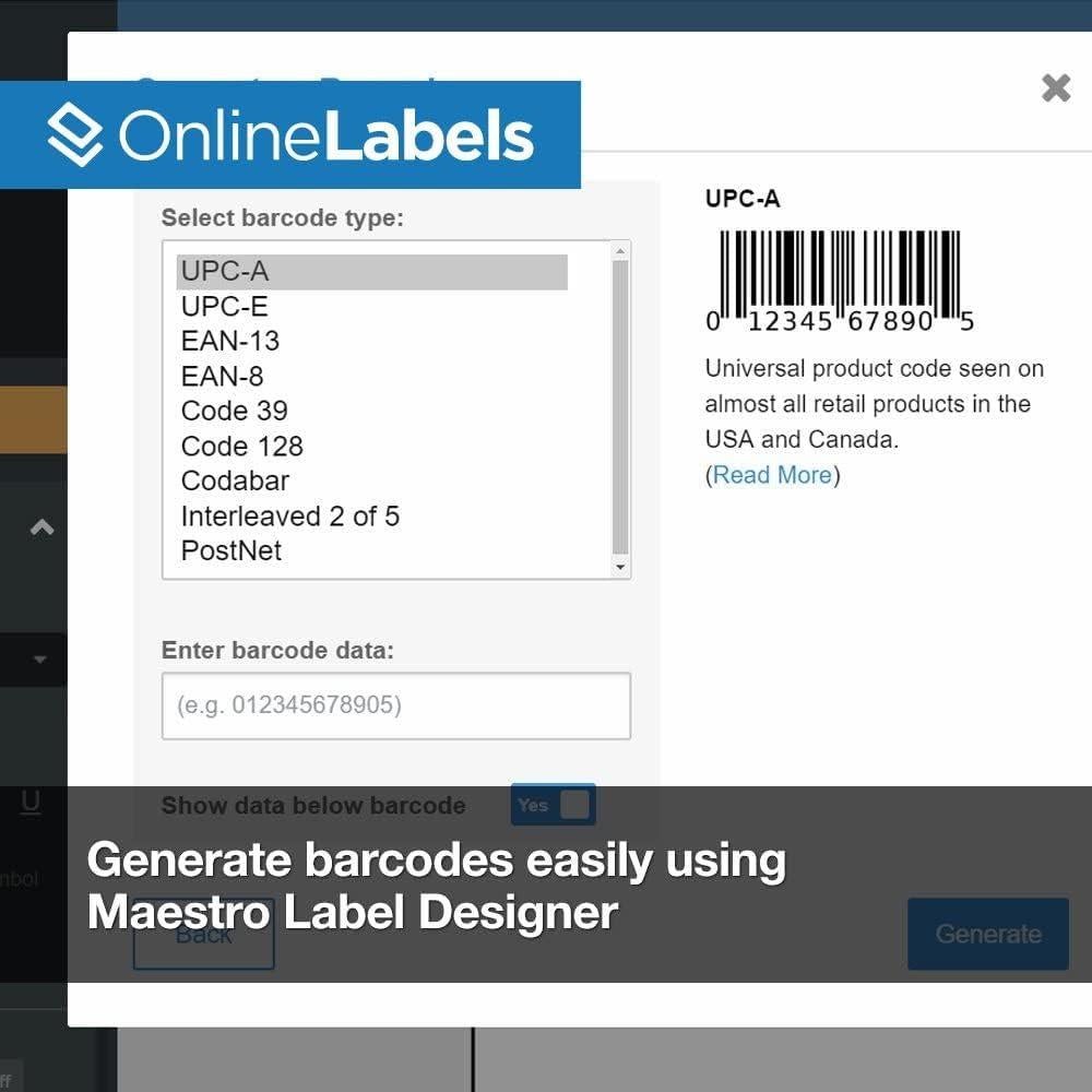 Etiquetas de Código de Barras Rectangulares 2x1 cm - 1000 Hojas