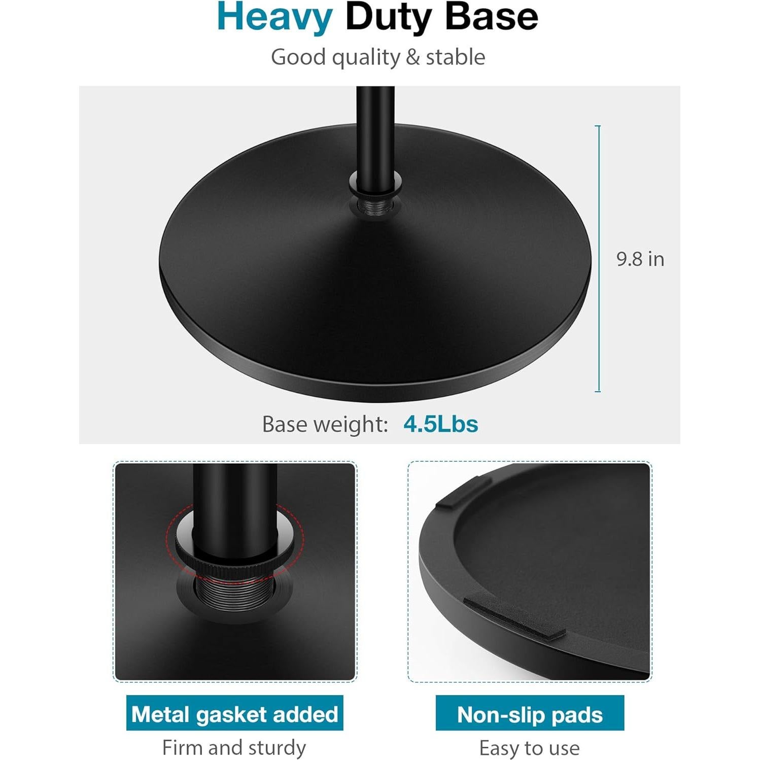 Soporte de Micrófono InnoGear Ajustable 86-152 cm Base Ponderada
