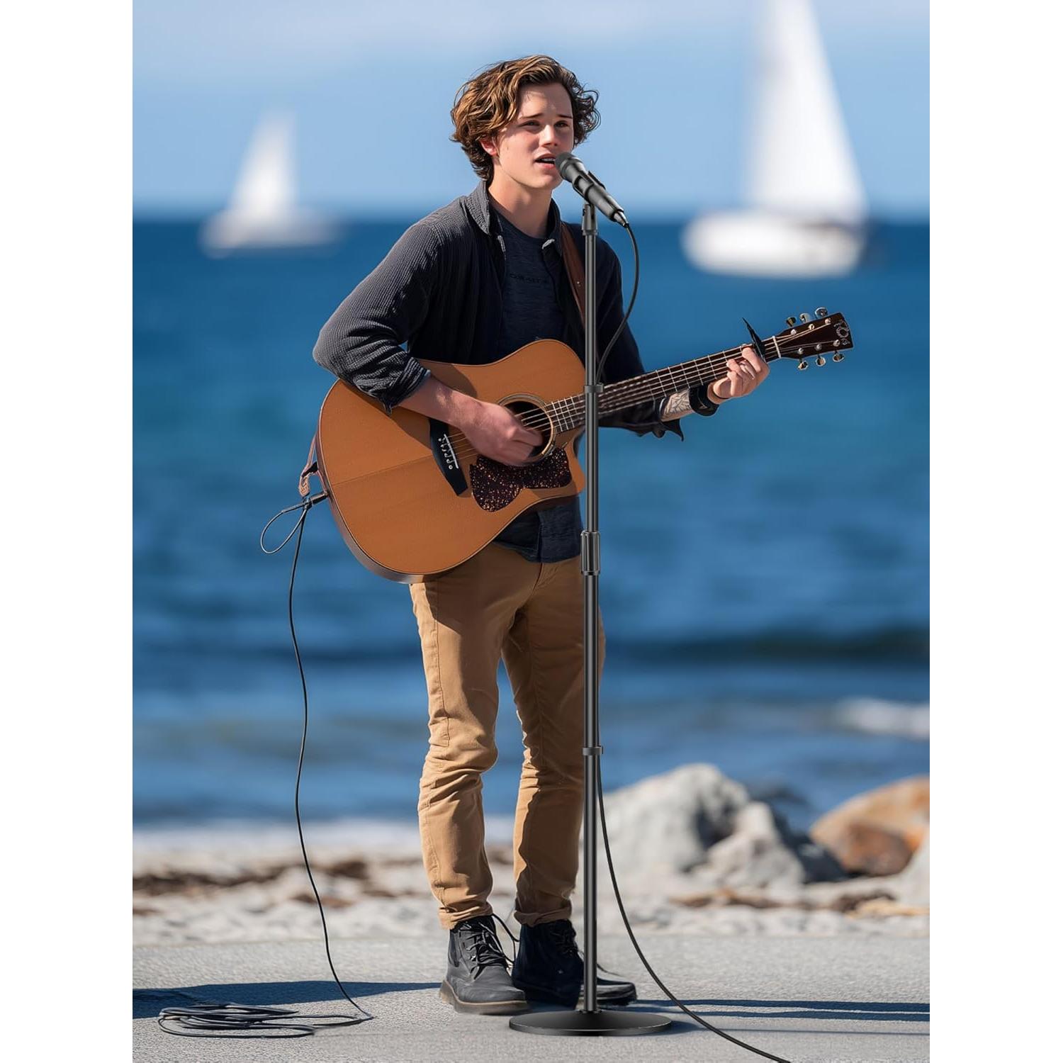 Soporte de Micrófono InnoGear Ajustable 86-152 cm Base Ponderada