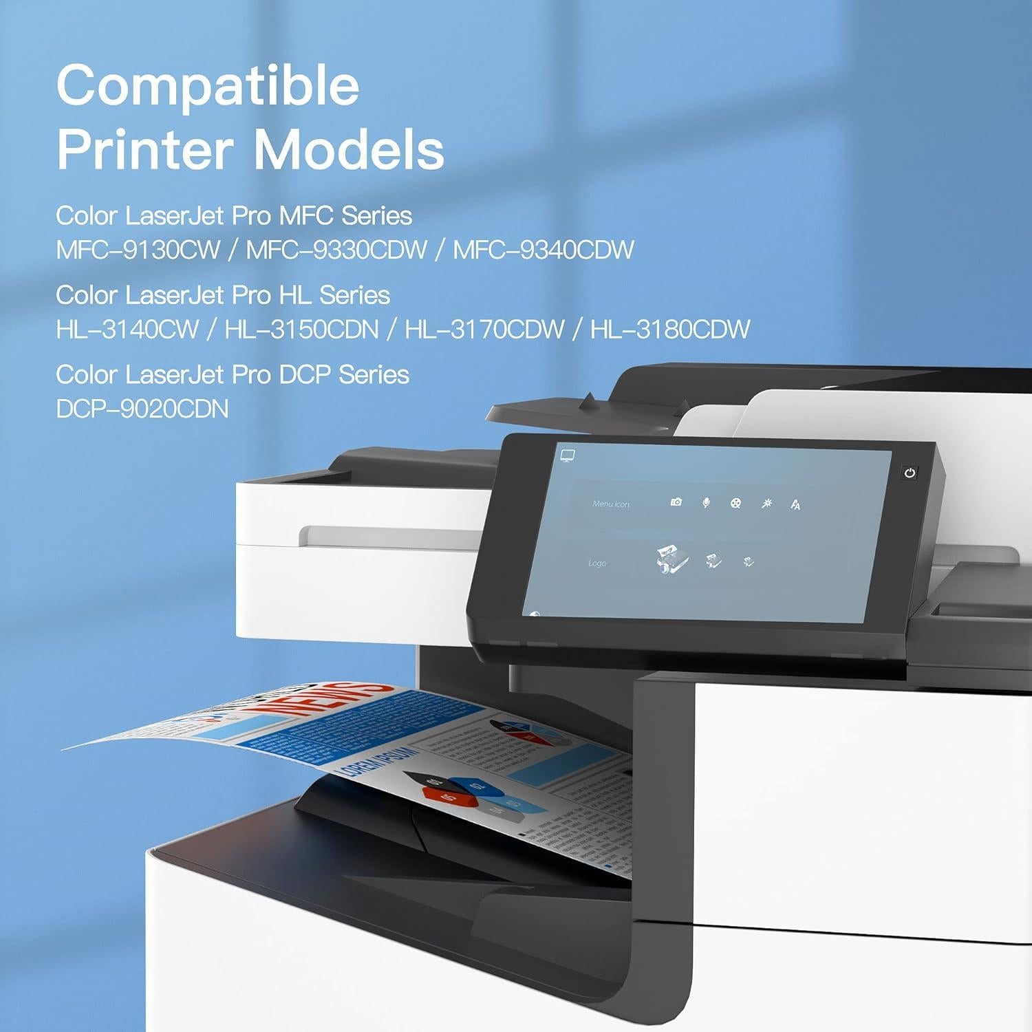 Cartucho de Tóner GPC Image para Brother TN221 TN225 - 2 Negro, 1 Cian, 1 Magenta, 1 Amarillo