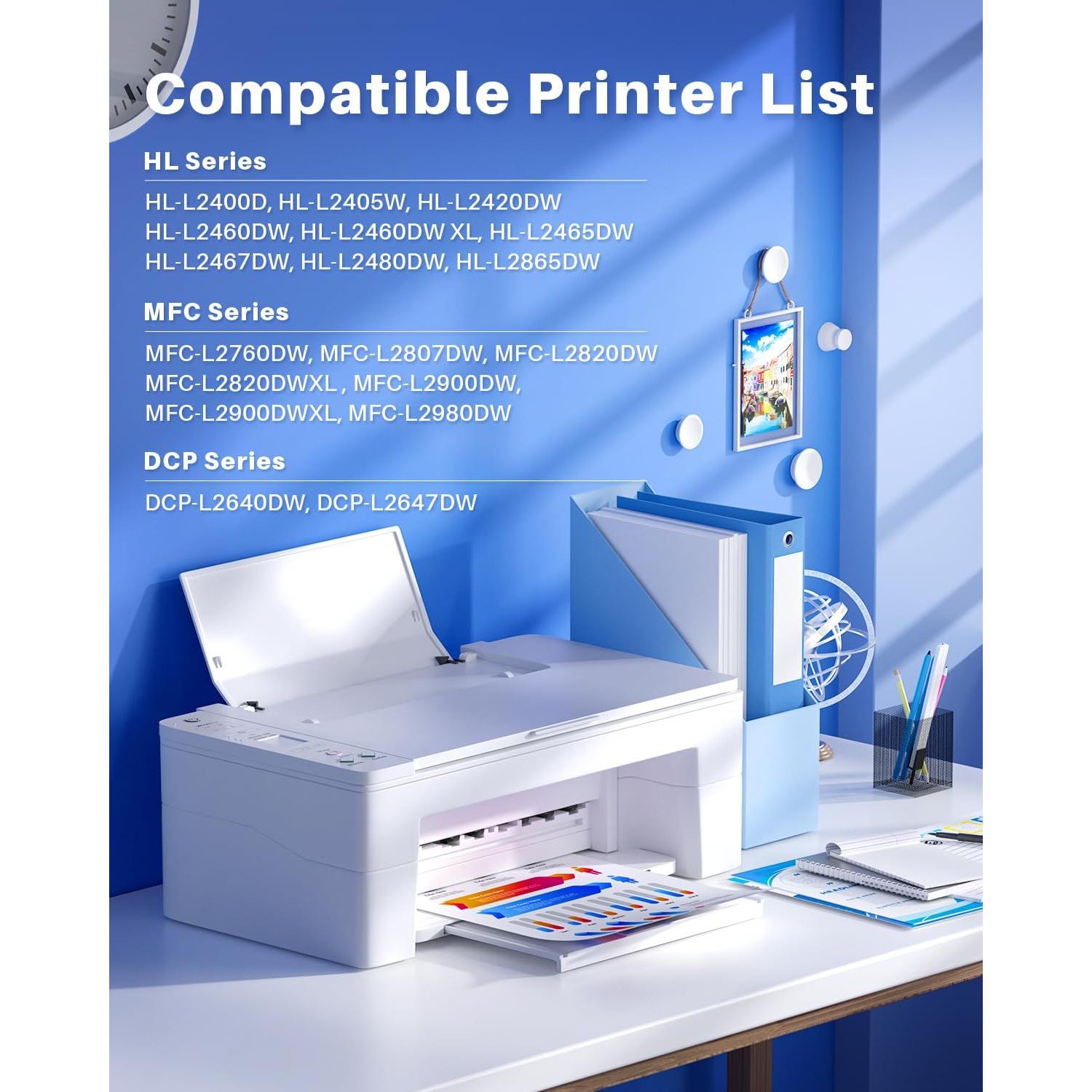 Tóner Compatible TN830XL INK4U para Impresoras Brother - 2 Cartuchos