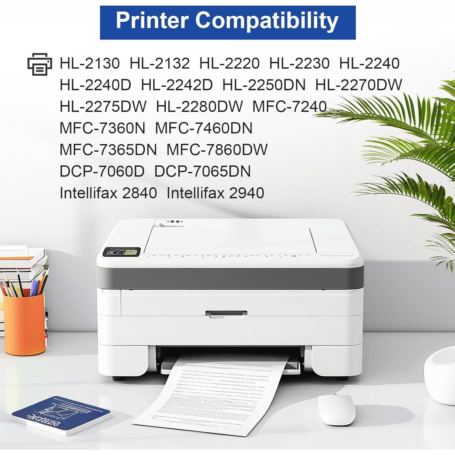 Cartucho de Tóner Negro TN450 HUEHUB Compatible para Brother