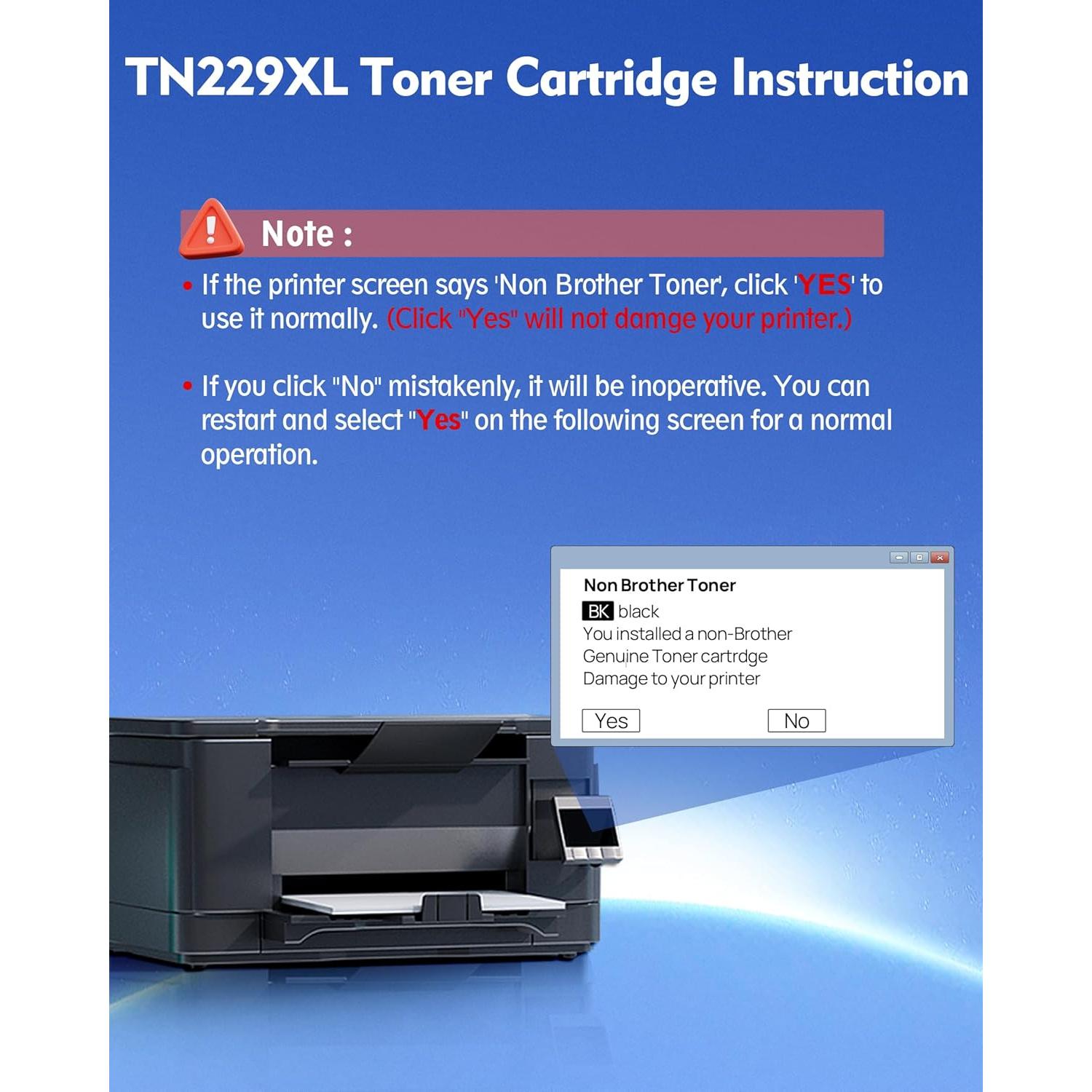 Cartucho de tóner negro TN229XL DMGE para Brother MFC-L3780CDW