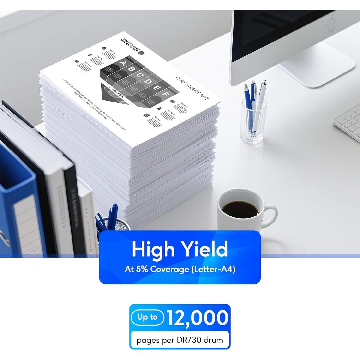 Unidad de tambor DR730 GOTOBY para impresoras Brother - 2 unidades