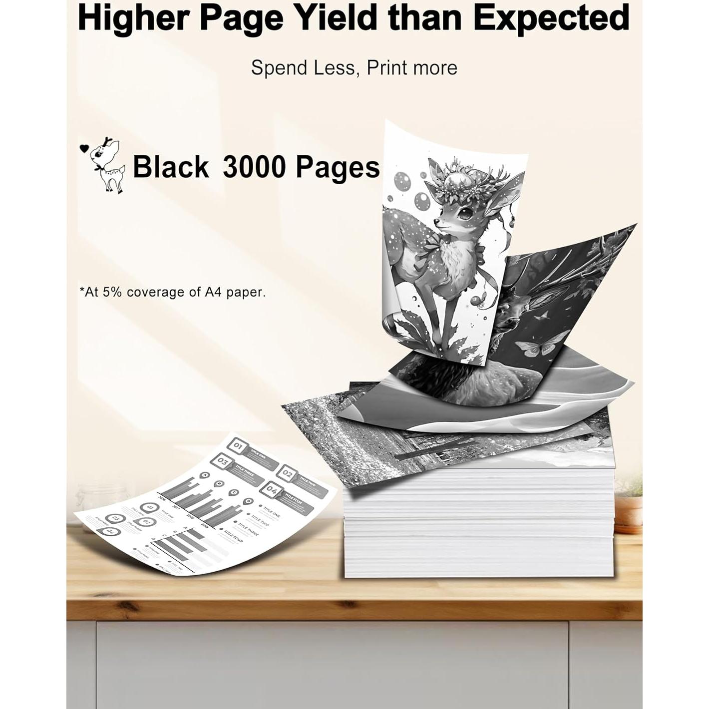 Cartucho de Tóner Miss Deer TN830XL Negro 4 Pack Compatible Brother