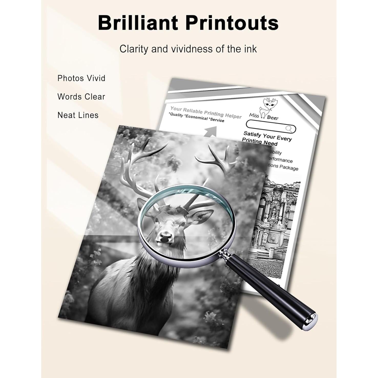 Cartucho de Tóner Miss Deer TN830XL Negro 4 Pack Compatible Brother