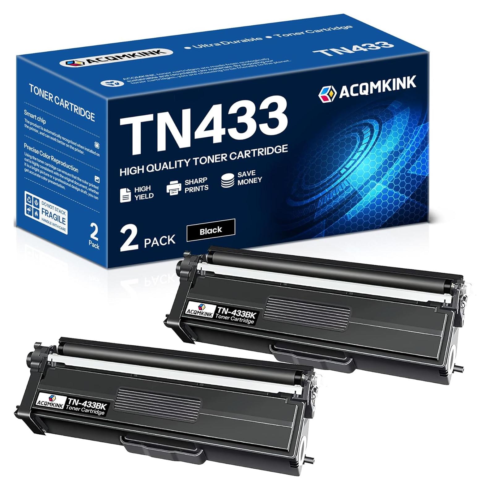 Cartucho de Tóner Negro ACQMKINK TN433 de Alto Rendimiento