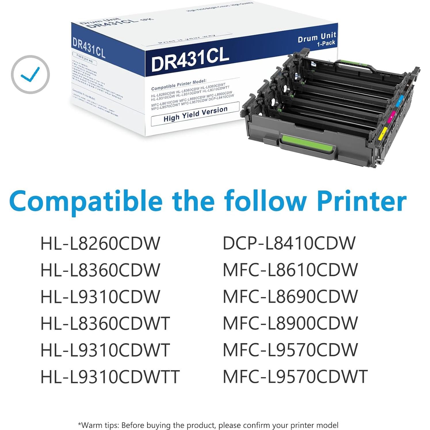 Unidad de Tambor DR431CL Estward 30,000 Páginas Compatible