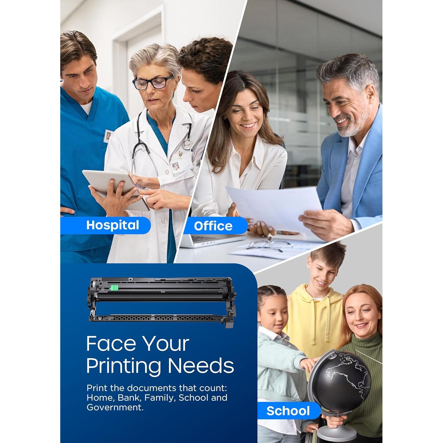 Unidad de tambor compatible Timink DR229CL para Brother - Paquete de 4