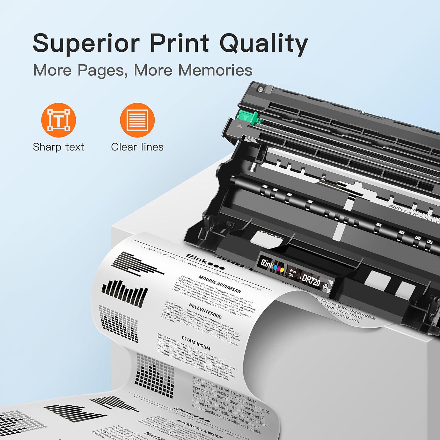 Unidad de tambor E-Z Ink DR720 compatible para Brother