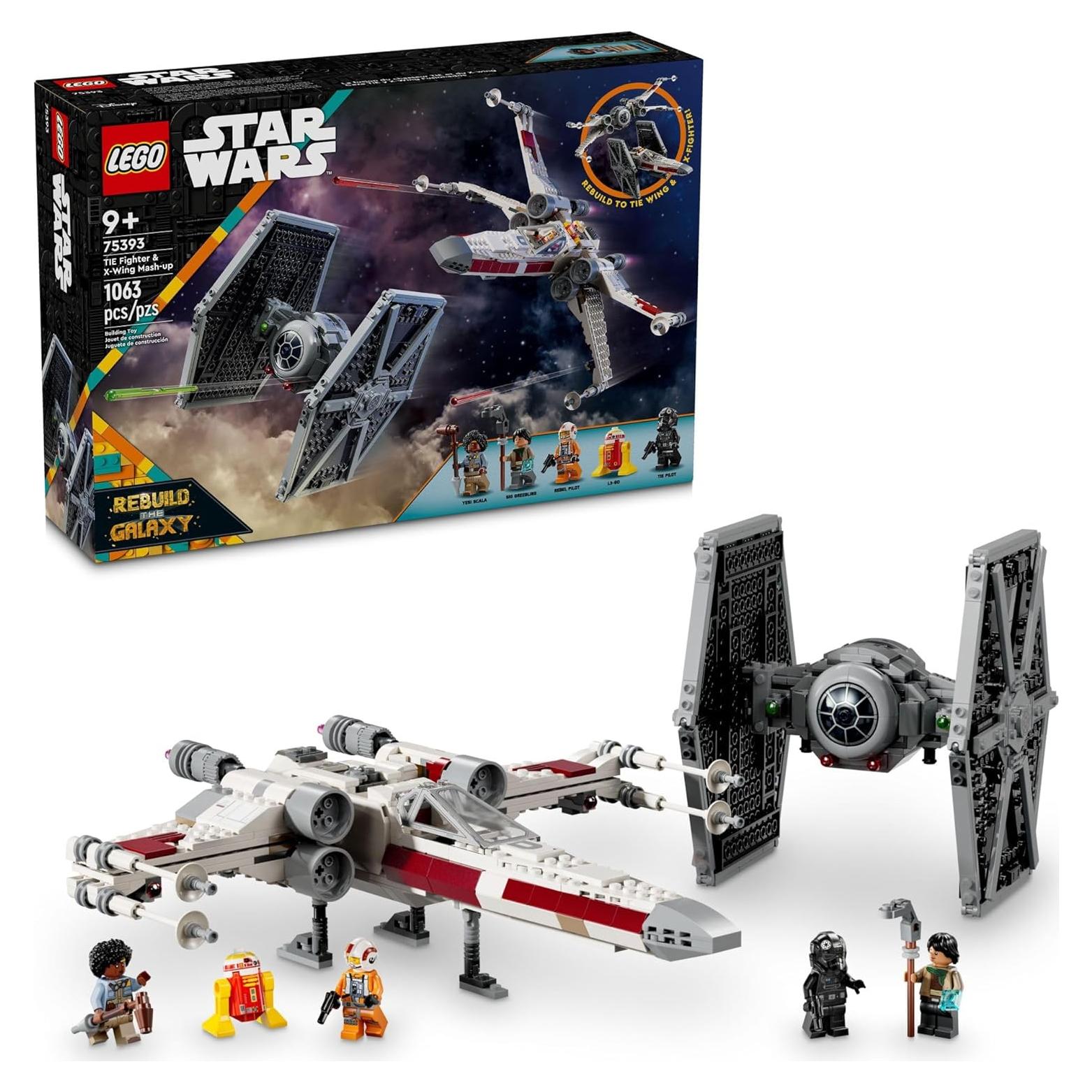LEGO Star Wars TIE Fighter y X-Wing 75393 - 1063 Piezas