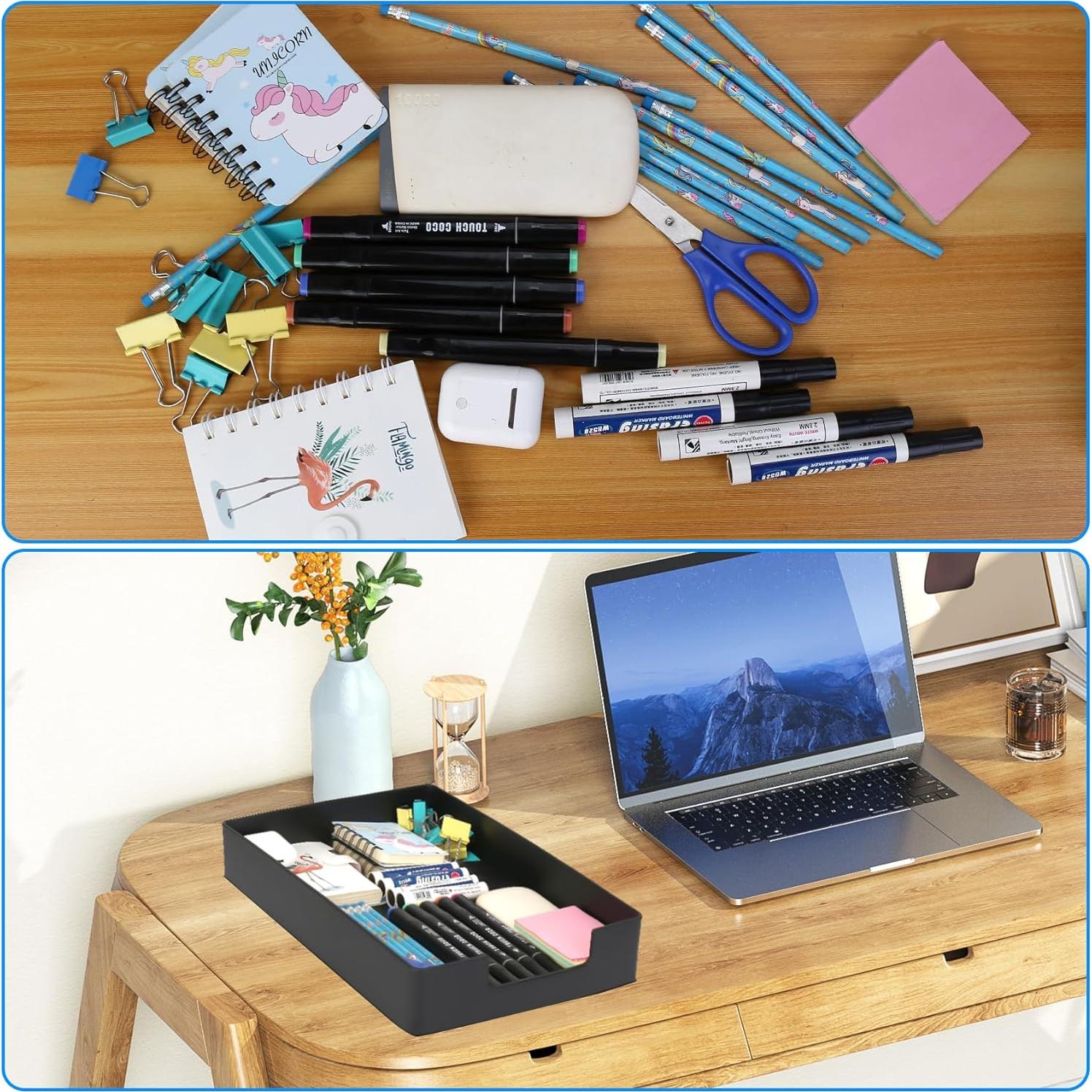 Bandeja organizadora de escritorio EsOfficce A4 plástica negra