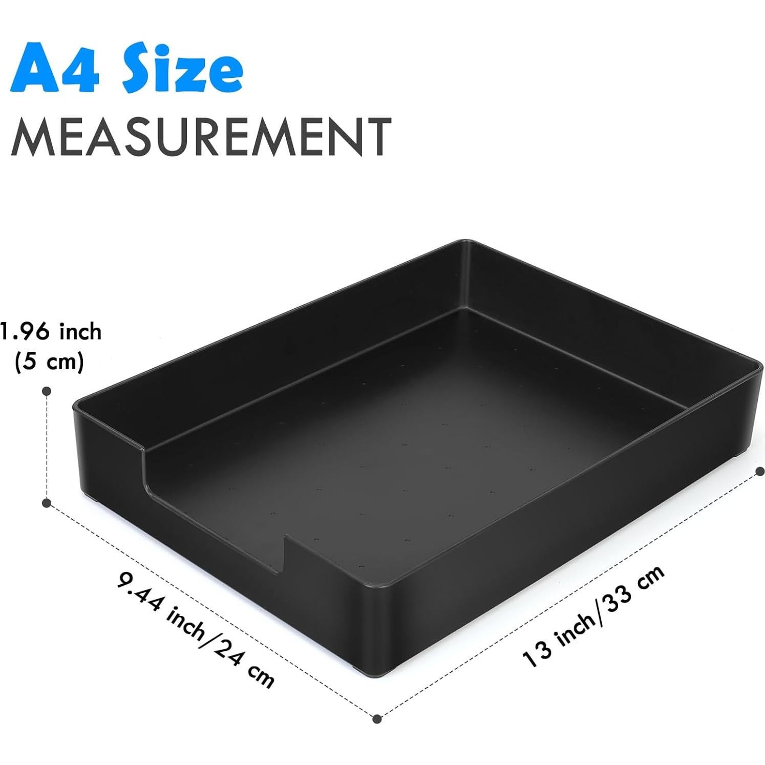 Bandeja organizadora de escritorio EsOfficce A4 plástica negra