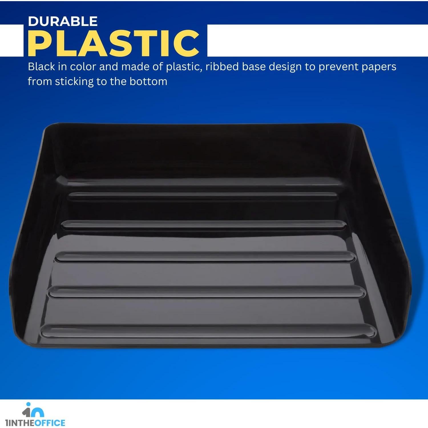 Bandeja de Papel Apilable 1EnLaOficina Carga Lateral Legal Negro 2 Pzs