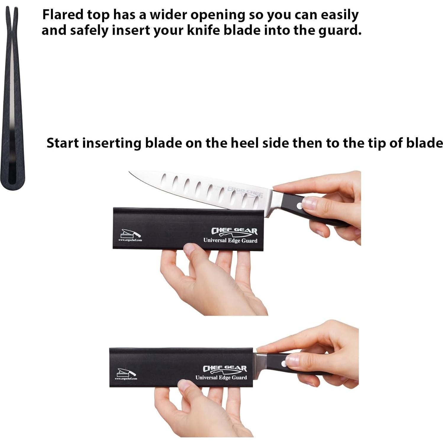 Protector de cuchillo Ergo Chef Universal 26.67 cm ABS Negro