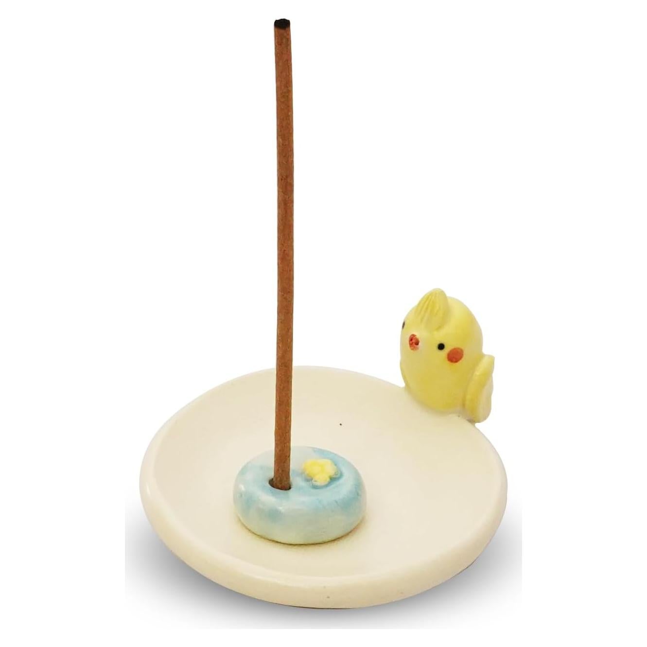 Soporte de Incienso Cerámica COTONOHA Cacatúa Redondo 6.86cm