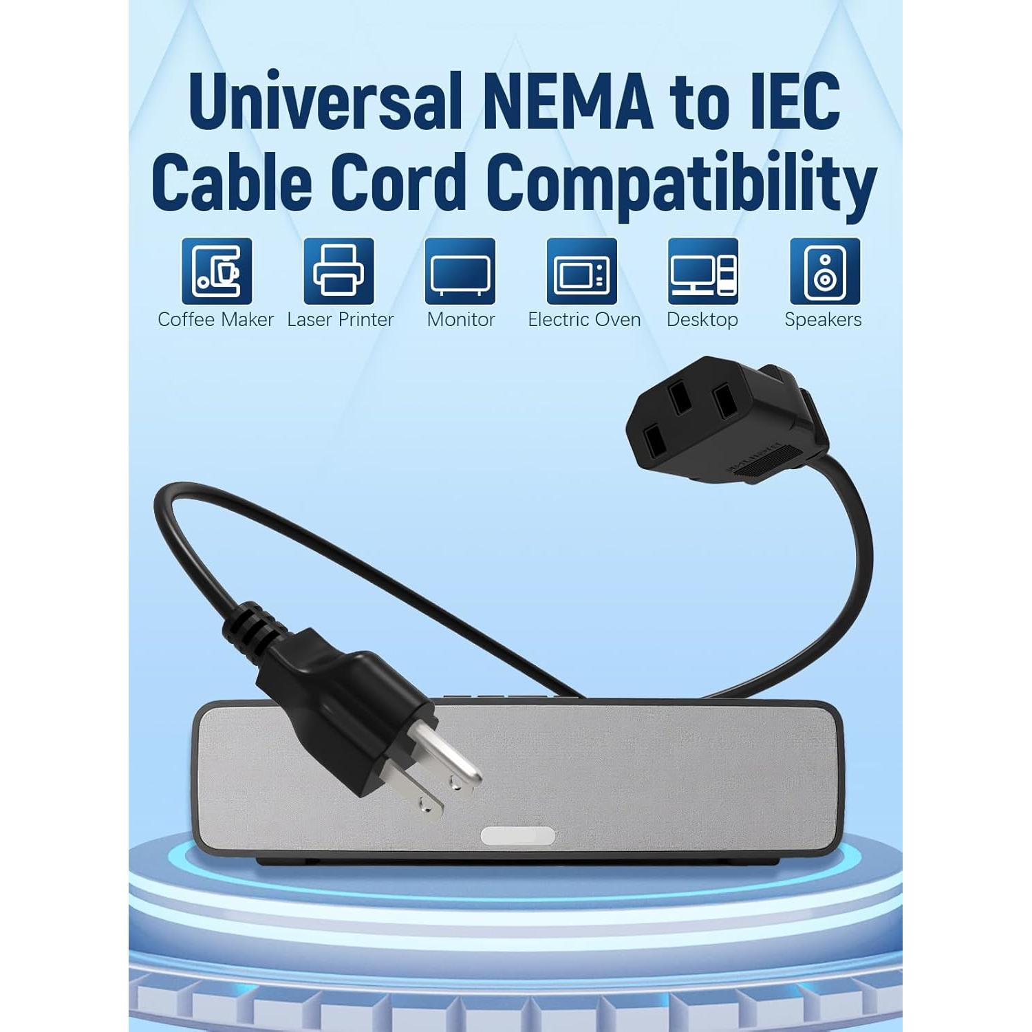 Cable de Alimentación CA Tomatosd para Impresoras Brother