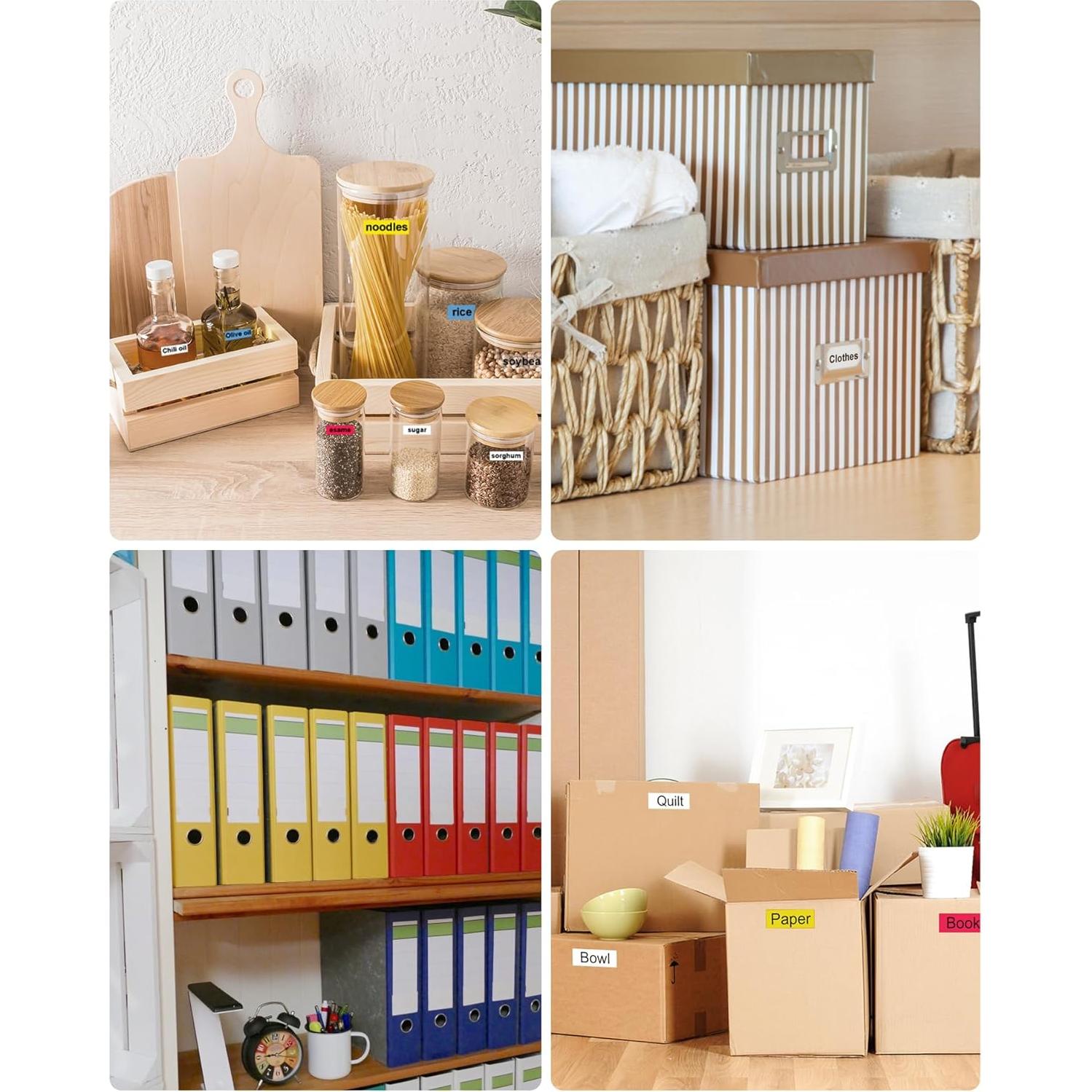 Cintas de Etiqueta JOJOME 6-Pack TZe-231 12mm Multicolor