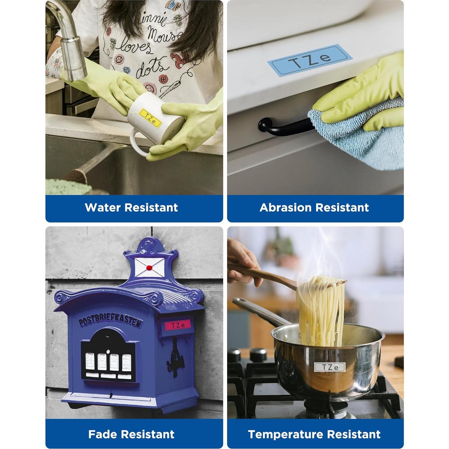 Cintas de Etiqueta JOJOME 6-Pack TZe-231 12mm Multicolor