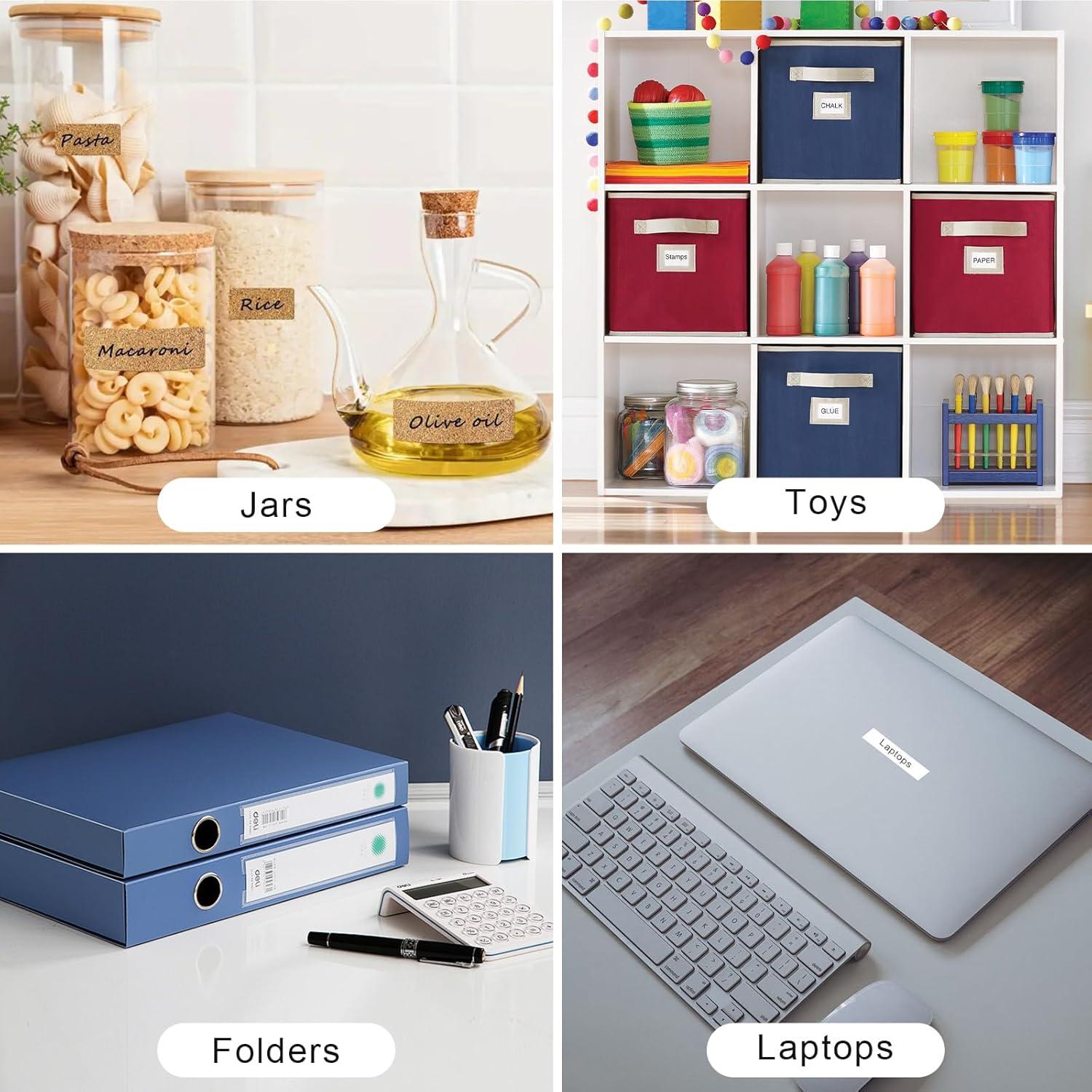 Cinta de Etiquetas Laminadas Brother NFie 12mm Negra sobre Blanca