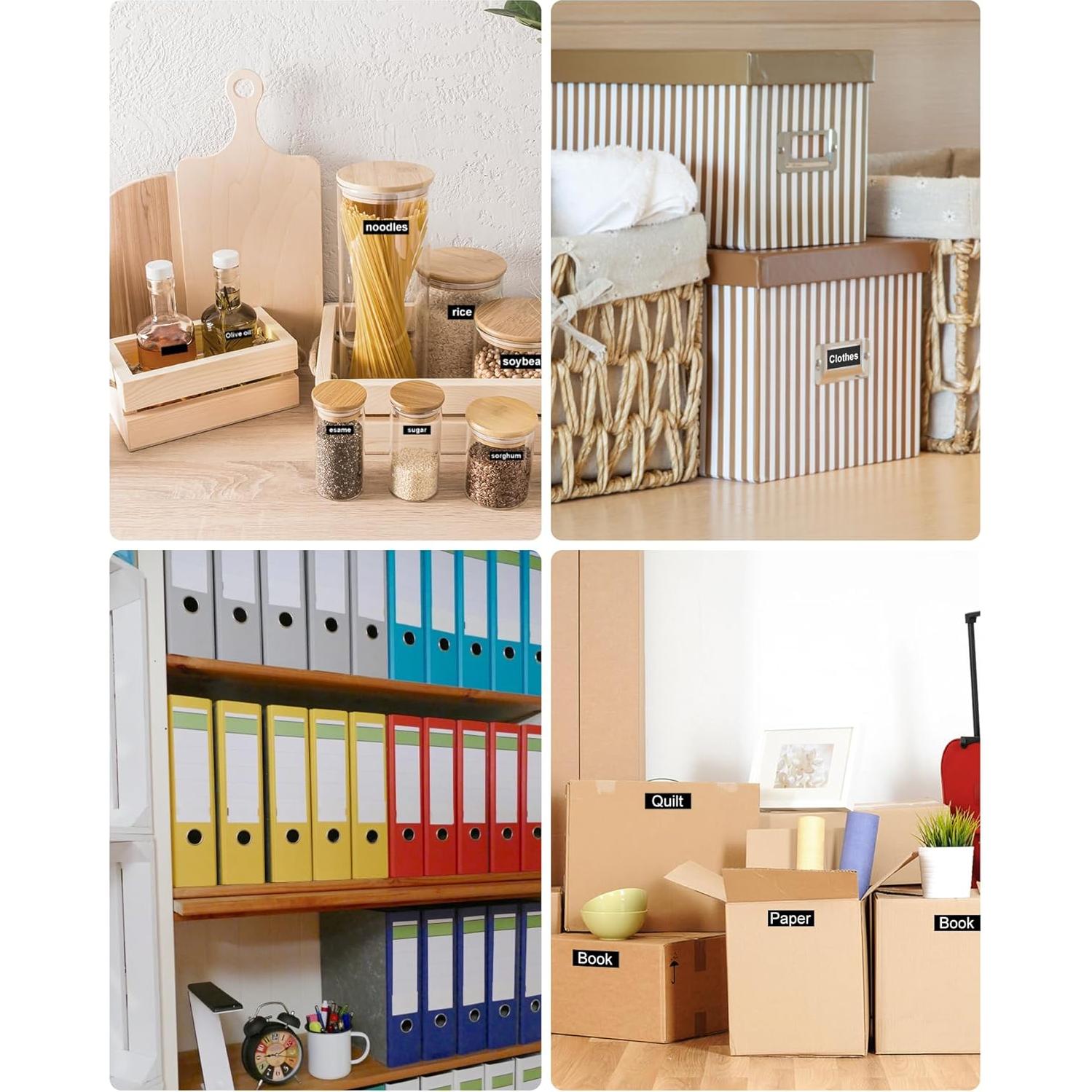 Paquete de 6 cintas de etiquetas TZe-335 Brother 12mm blancas/negro