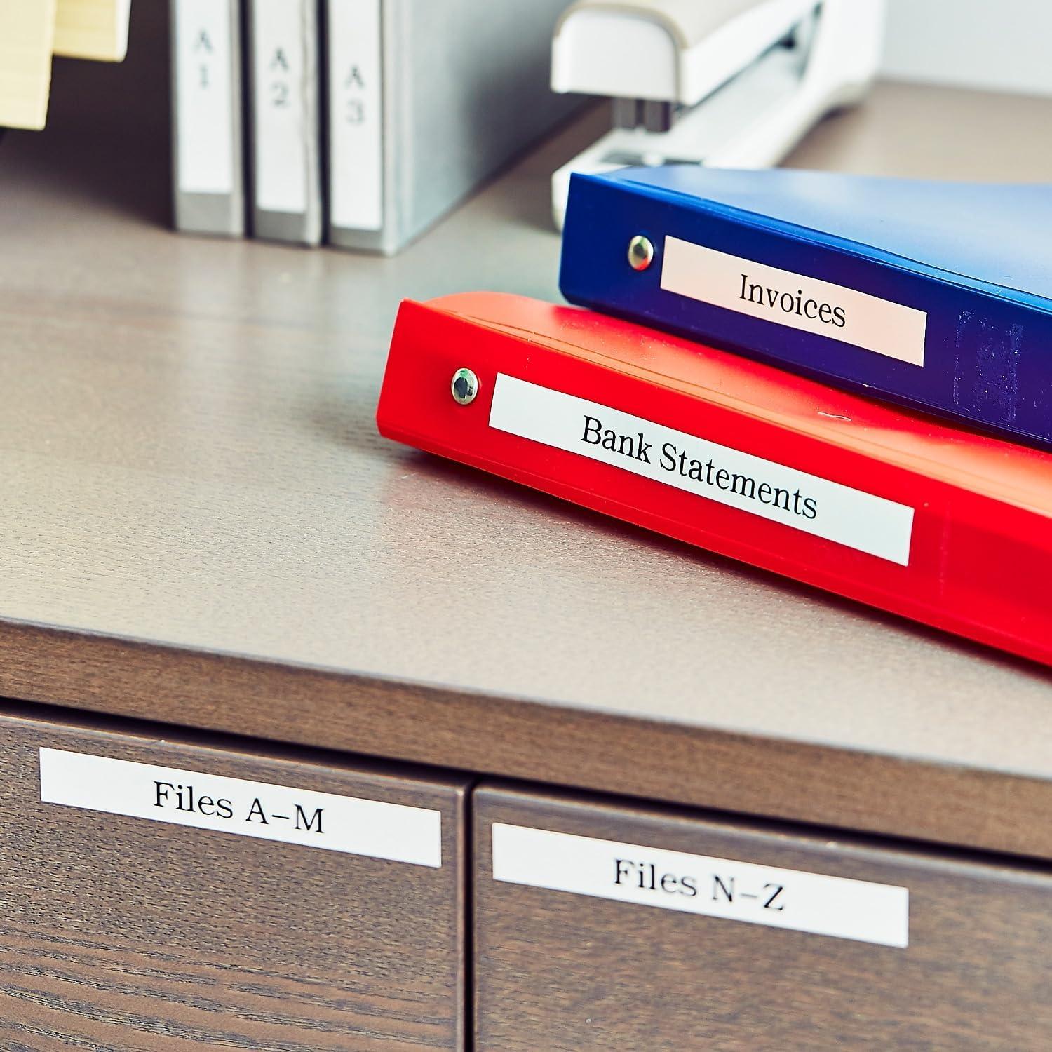 Cintas de Etiquetado Brother M2312PK 1.27 cm Negro sobre Blanco