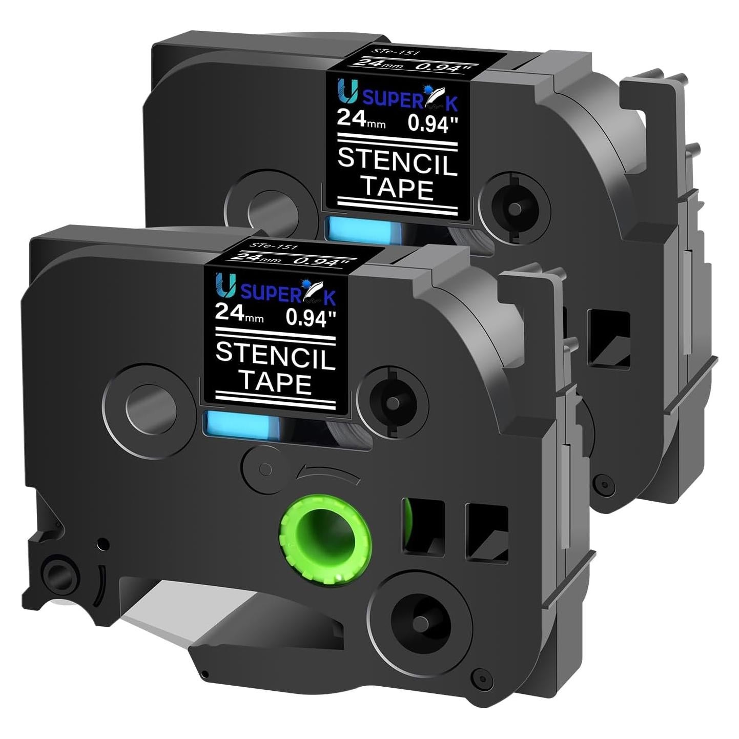 Cinta de Plantilla No Adhesiva SuperInk 2PK 24mm x 3m Negro