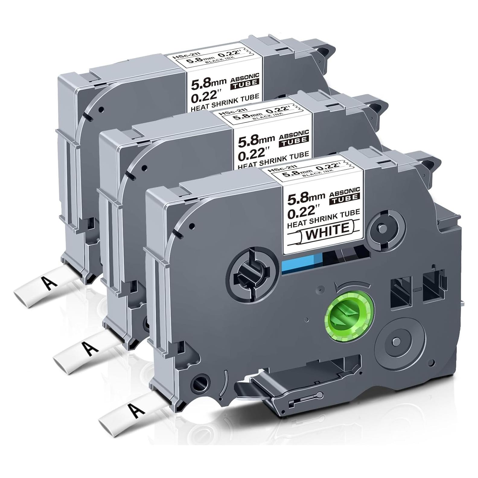 Cinta de Etiqueta Termocontraíble Absonic HSE-211 6mm 3-Pack