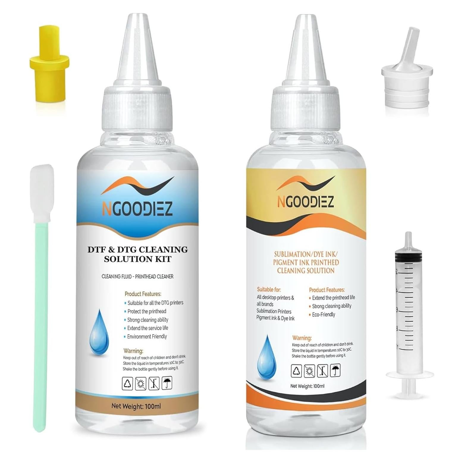 Kit de Limpieza de Cabezal NGOODIEZ 250ml para Impresoras Epson, HP, Brother, Canon
