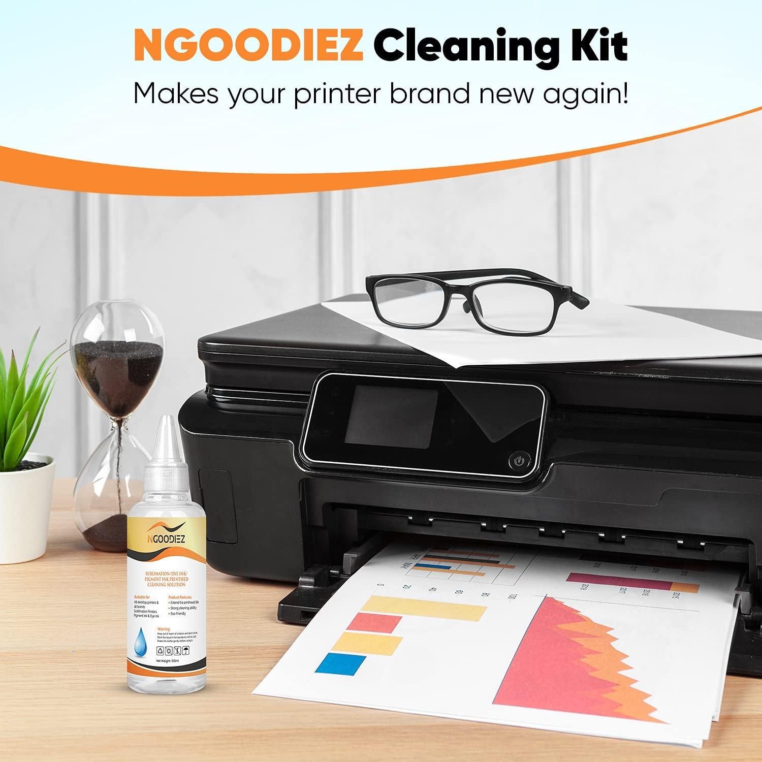 Kit de Limpieza de Cabezal NGOODIEZ 250ml para Impresoras Epson, HP, Brother, Canon