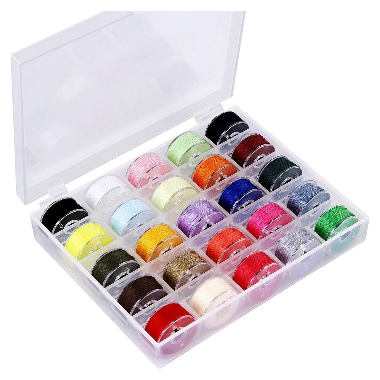 Juego de 25 Bobinas y Hilo de Coser BHSKJSZ Colores Variados