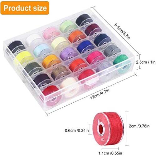 Juego de 25 Bobinas y Hilo de Coser BHSKJSZ Colores Variados