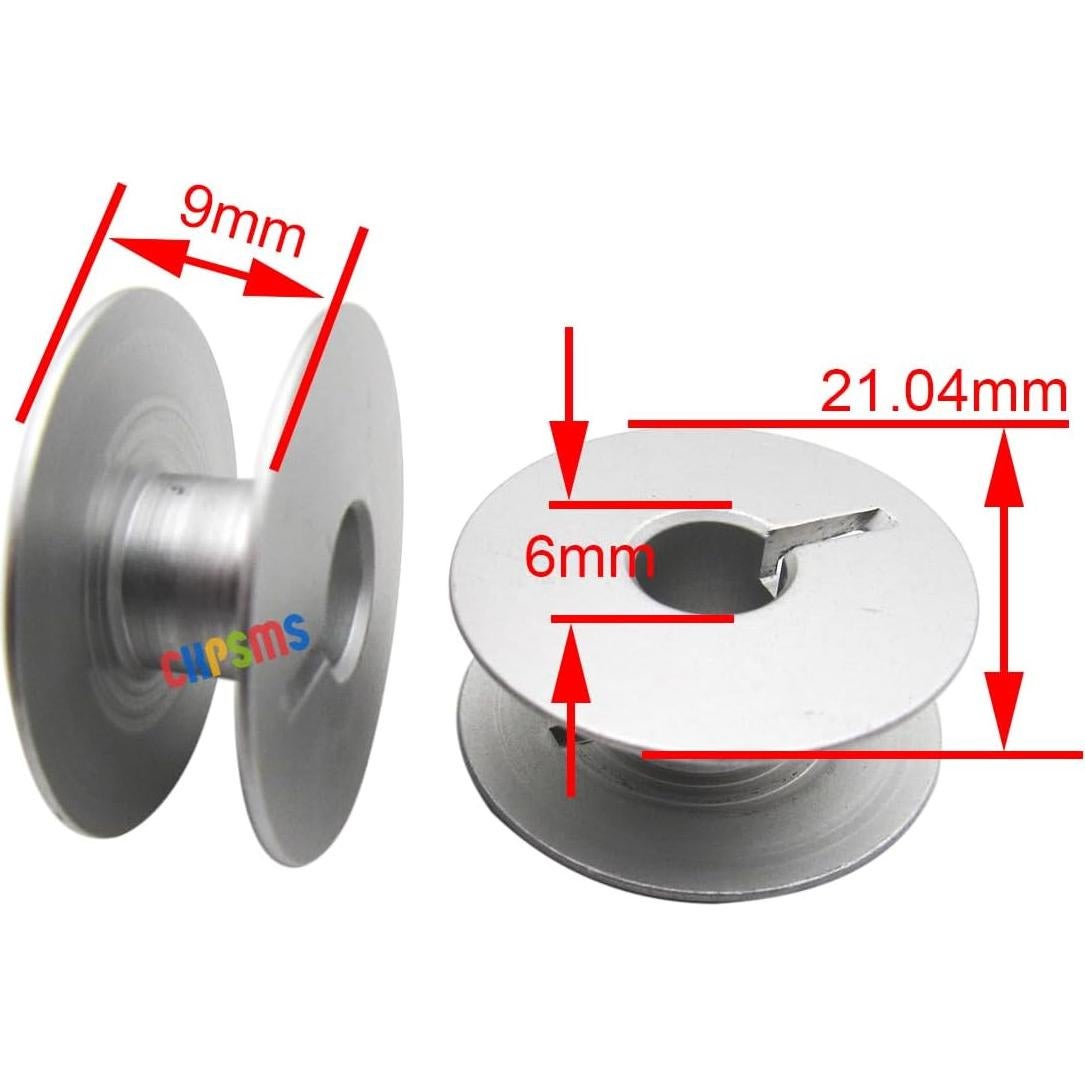 50 Bobinas de Aluminio CKPSMS para Máquinas de Coser Industriales