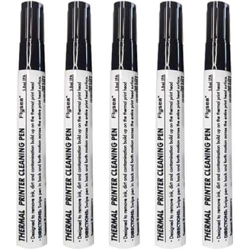 Paquete de 5 Bolígrafos de Limpieza GREUS para Impresoras Térmicas