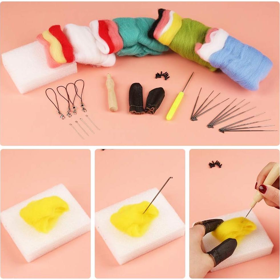 Kit de Aguja de Fieltro LOKUNN para Manualidades DIY