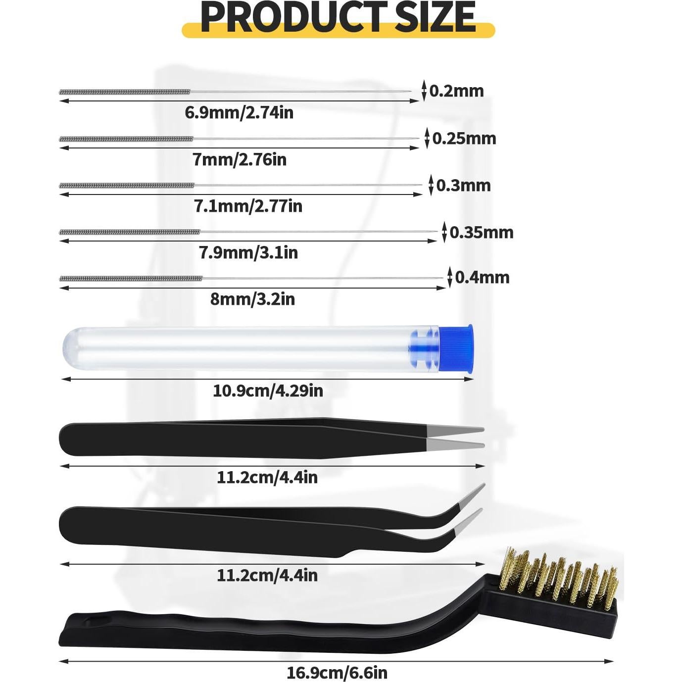 Kit de Limpieza de Boquillas para Impresora 3D OXDFK 50 PCS