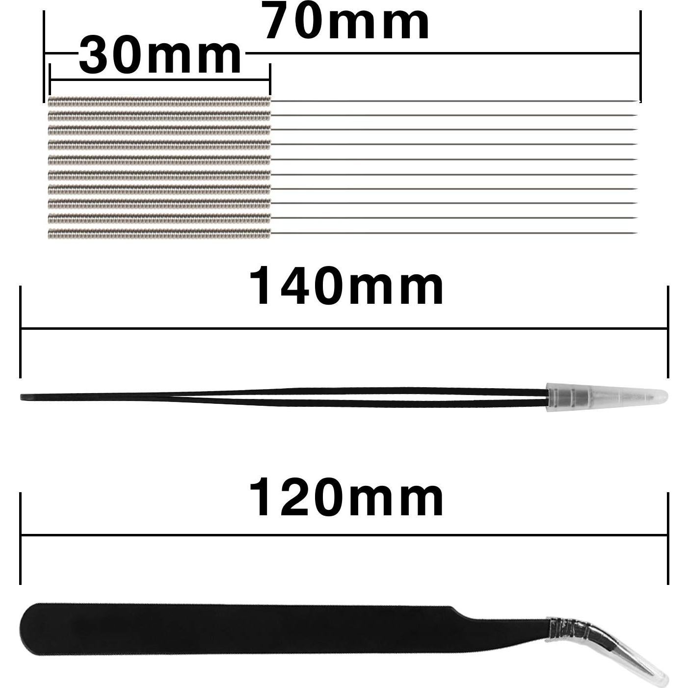 Kit de Limpieza de Boquillas Aokin 13 Pcs - Agujas 0.4mm y Pinzas