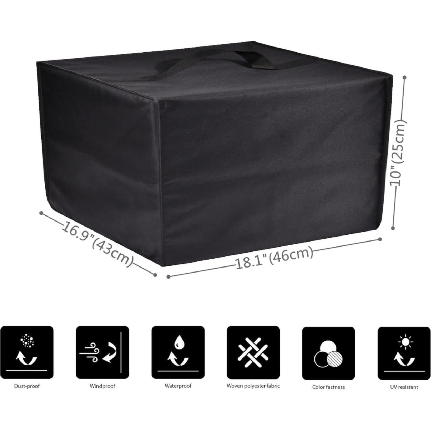 Cubierta para impresora HP Color Laserjet Pro y Brother - Negro