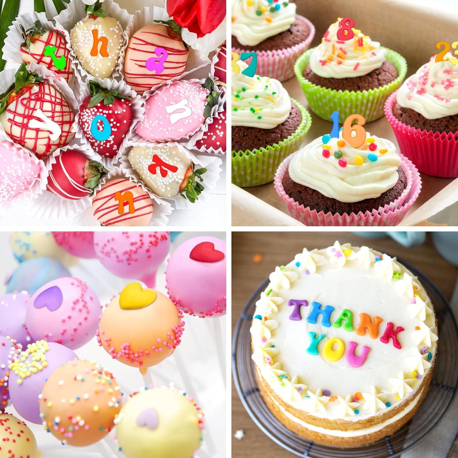 Moldes de Silicona para Letras y Números CLUEWR 5 Pcs