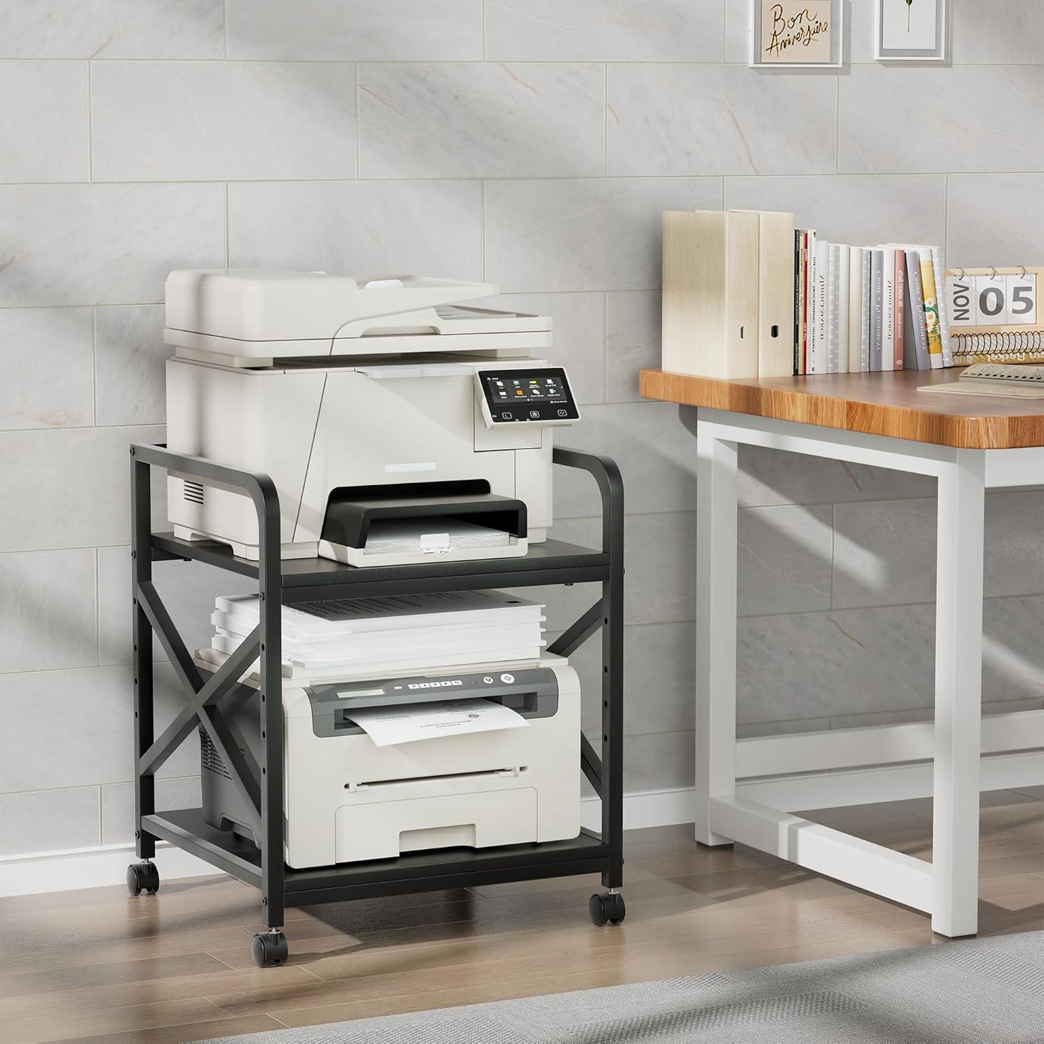 Soporte para Impresora Ollieroo 2 Niveles Ajustable Negro