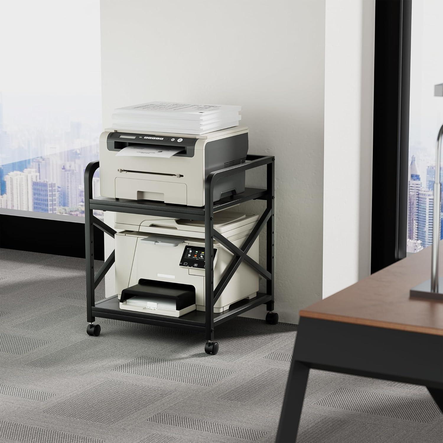 Soporte para Impresora Ollieroo 2 Niveles Ajustable Negro